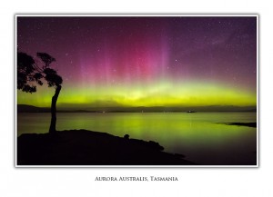 Tasmanian Greeting Cards - Aurora at Nine Pin Point