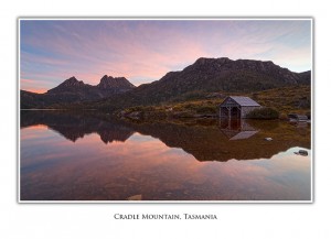Cradle Mountain and Boatshed Greeting Card