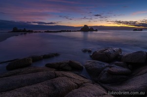 Picnic Rocks at Sunrise, Bay of Fires Tasmania