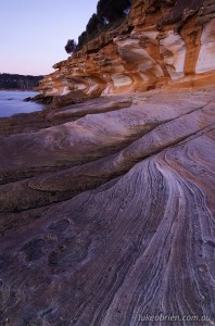 Dusk at the Painted Cliffs Tasmania, Maria Island