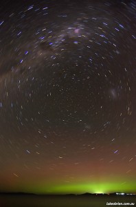Night Sky Photography - Aurora Australis Tasmania, Feb 17-18 2013. 