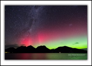 Aurora Australis at Coles Bay, Tasmania