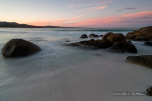 Binalong Bay sunset, Bay of Fires Tasmania