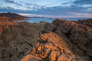 The rocky north west coast of Tasmania