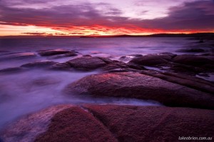 Sunset photography tuition Coles Bay Tasmania