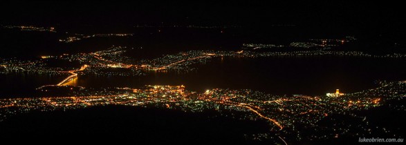 Hobart Night View from Mt Wellington