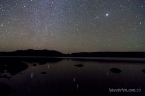Night sky at Lake St Clair Tasmania