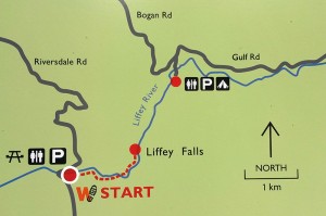 Liffey Falls Tasmania - Map