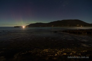 Photographing the Southern Lights, Eaglehawk Neck, Tasmania