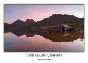 Postcard Cradle Mountain Boatshed Tasmania