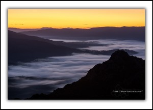 L 118: Pre Dawn Mists from the Needles SW Tasmania