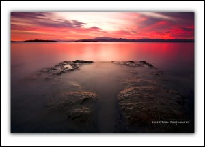 Sunset photo "Scarlet" Red Ochre Beach Tasmania