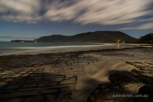 Night photography at Tasmanias Eaglehawk Neck