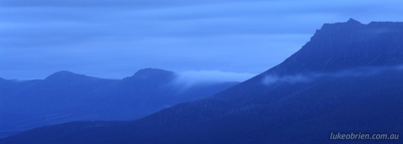 Blue Dawn, Mt Field West from Mt Tim Shea