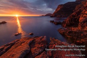 Sunrise at Cape Tourville, Freycinet Photography Workshop.