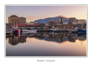 Hobart Waterfront sunset card