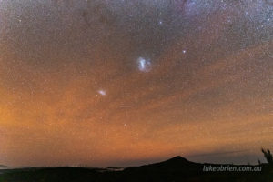 Airglow over Tasmania's Tarkine region