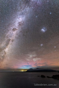 aurora milky way freycinet tasmania