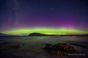 aurora australis south arm tasmania march 2021