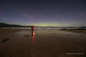 Shooting the aurora on Bruny Island!