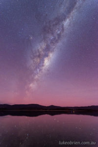 Milky Way rising over Bruny Island, winter 2022