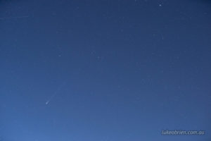 Comet Leonard from kunanyi/Mt Wellington Tasmania
