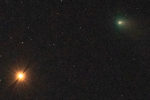 Comet ZTF and Mars in the skies above Hobart, Feb 11 2023