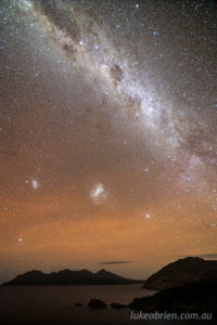 Airglow and Milky Way over Freycinet