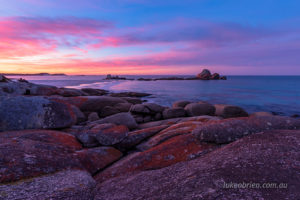 Sunset Bay of Fires Picnic Rocks