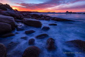 Sunset Bay of Fires Picnic Rocks